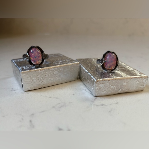 Vintage Rainbow Fire Opal Rings - Picture 2 of 3